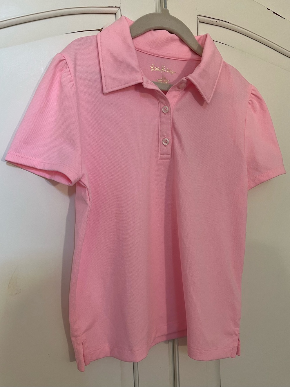Lilly Pulitzer Girls Light Pink Polo Top NWT - Size L (8-10)